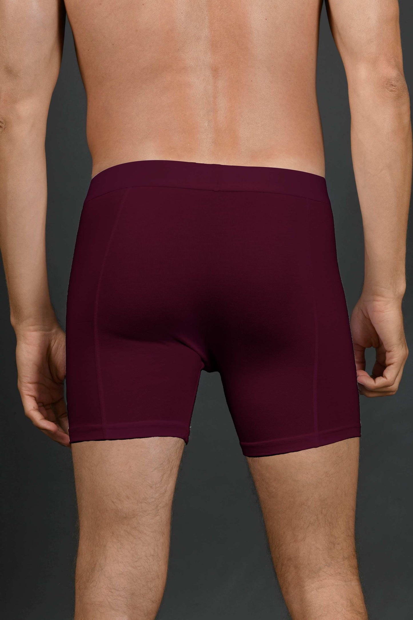 Men's Bamboo Boxershort Burgundy 5 pcs in a Box