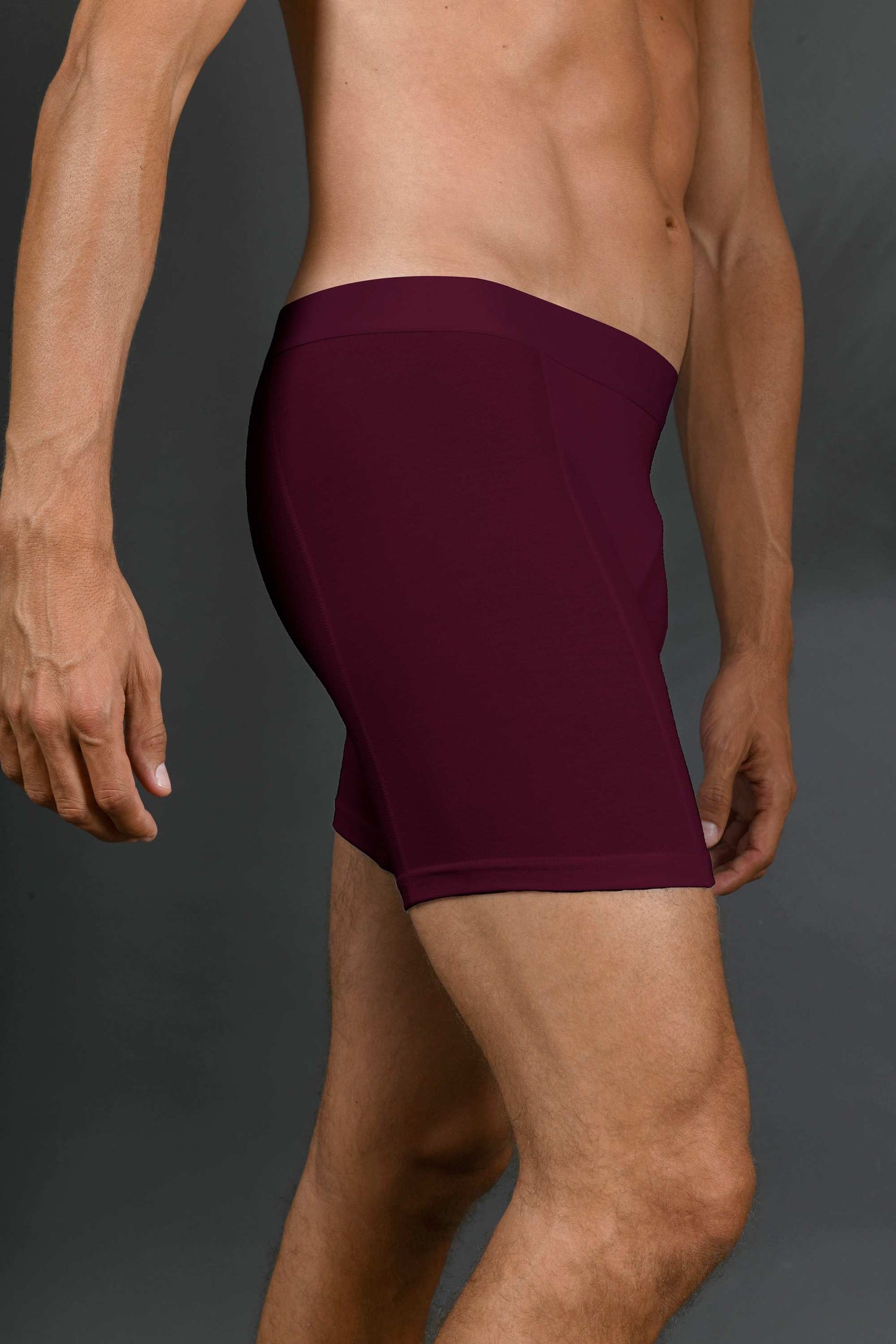 Men's Bamboo Boxershort Burgundy 5 pcs in a Box