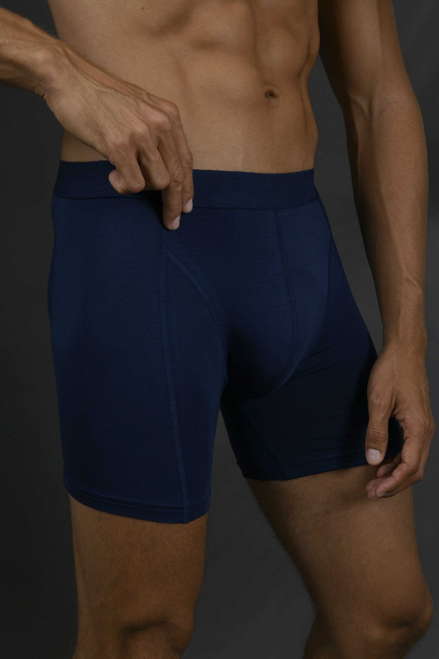 Men's Bamboo Boxershort Navy Blue 7 pcs in a Box