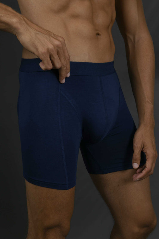 Men's Bamboo Boxershort Navy Blue 1 pcs