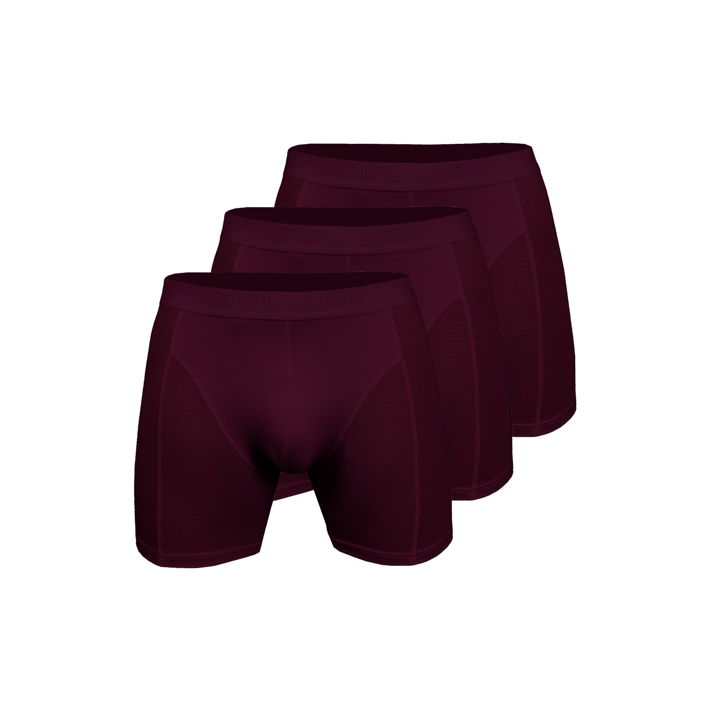 Men's Bamboo Boxershort Burgundy 3 pcs in a Box